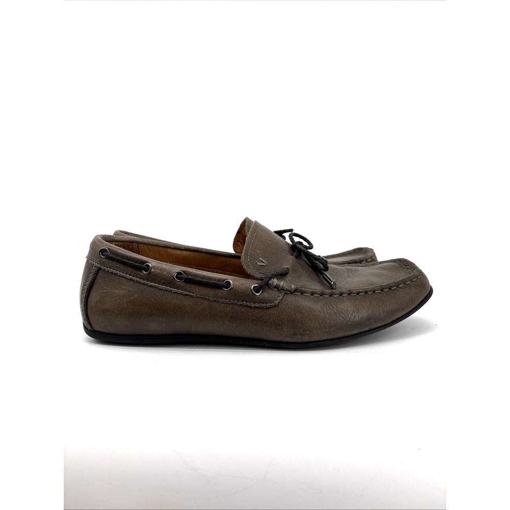 Vionic Luca Mocassin Loafer Men 10 Brown Moc Toe Leather Driving Shoes